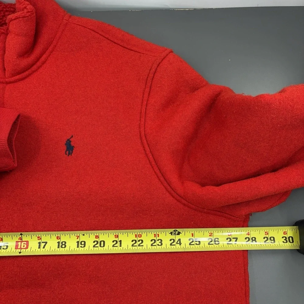 Ralph Lauren Polo Mens XLT Red‎ Full Zip Sherpa Lining Sweater Pony Heavyweight